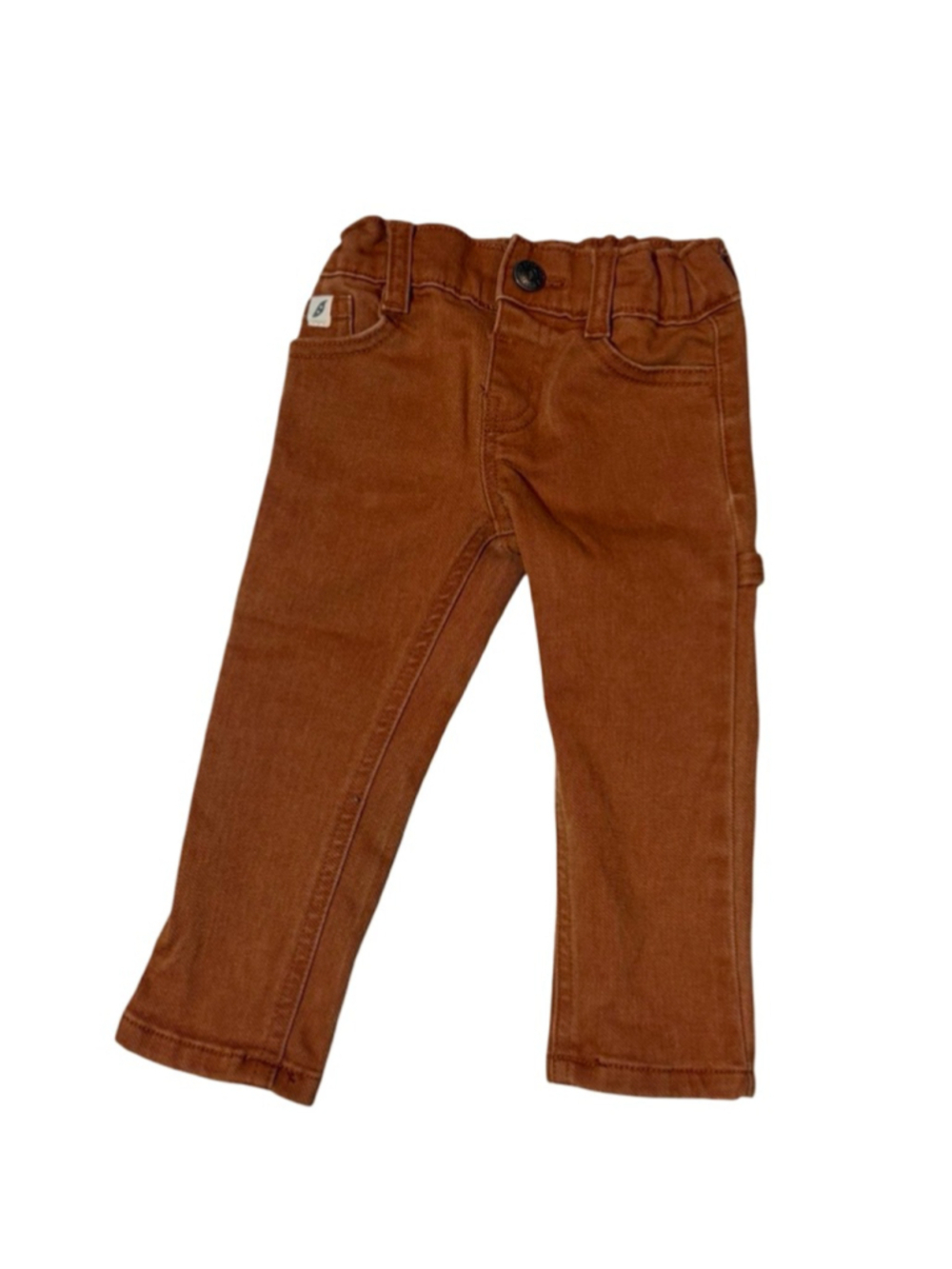 Easy Peasy Baby Rust Brown Pants 12M Cargo Pocket Fall Cozy